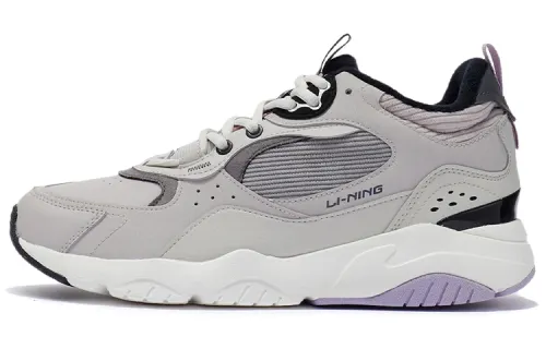 Li Ning Blazing Road Slip Resistant Low top Running Shoes Women's Bellflower Gray