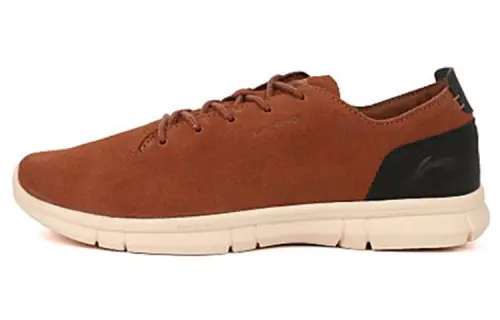 Li Ning Breathable And Wear resistant Low top Running Shoes Men's Tortoiseshell Brown