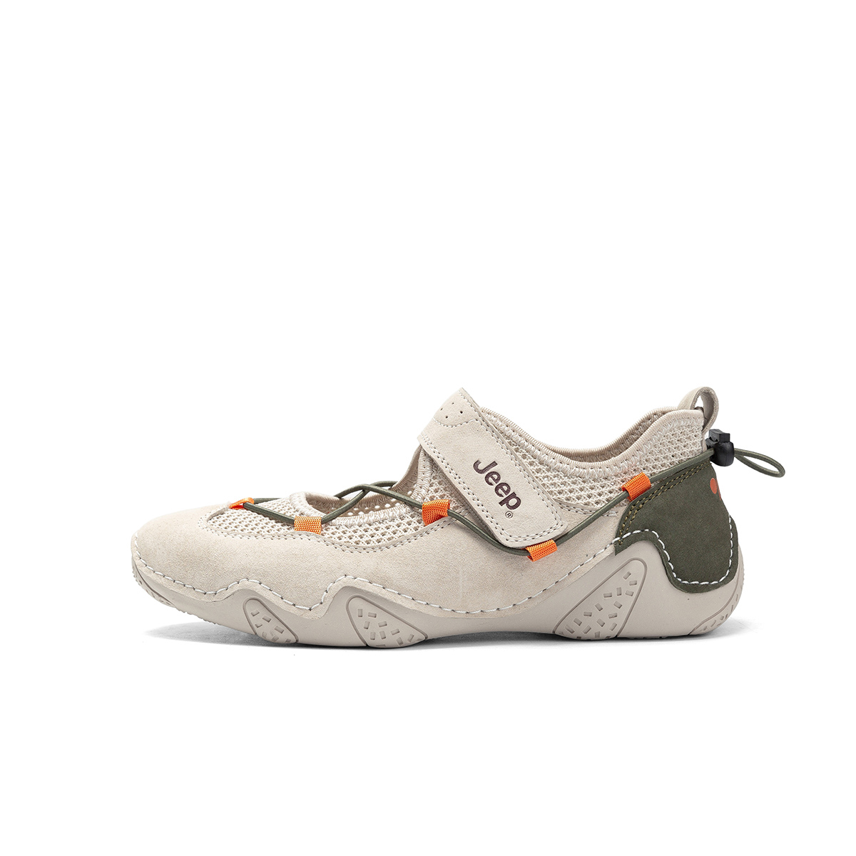 Jeep Mesh Abrasion Resistant Slip Resistant Casual Running Shoes Women’s Gray Green