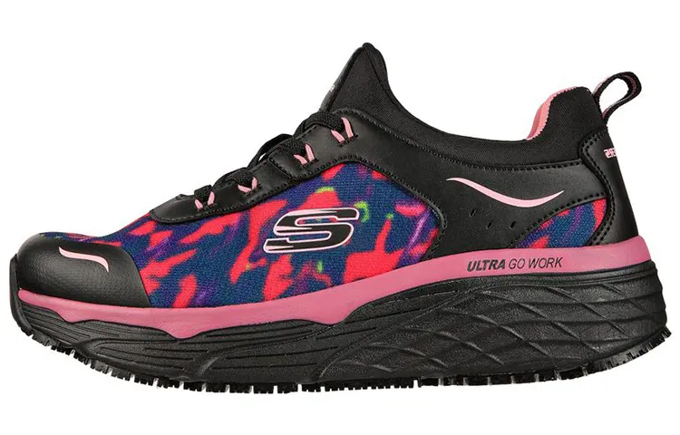 Skechers Max Cushioning Running Shoes Women's Low Top Black/Red