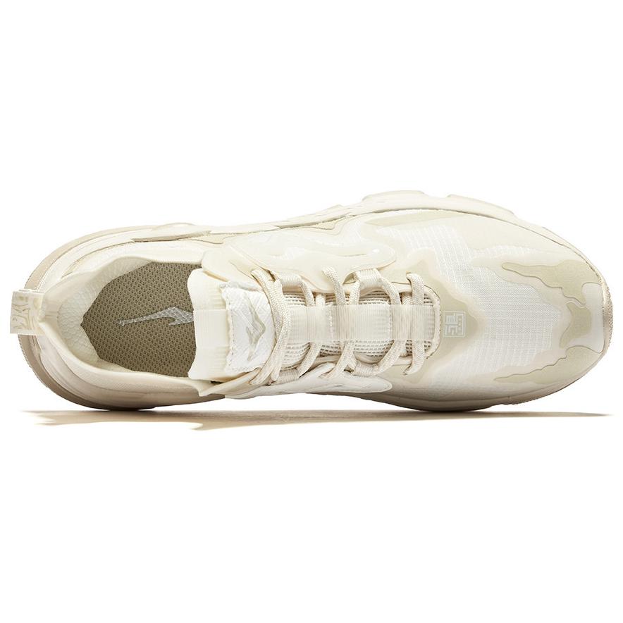 Erke Slip Resistant Abrasion Resistant Low top Casual Running Shoes Unisex White Gray