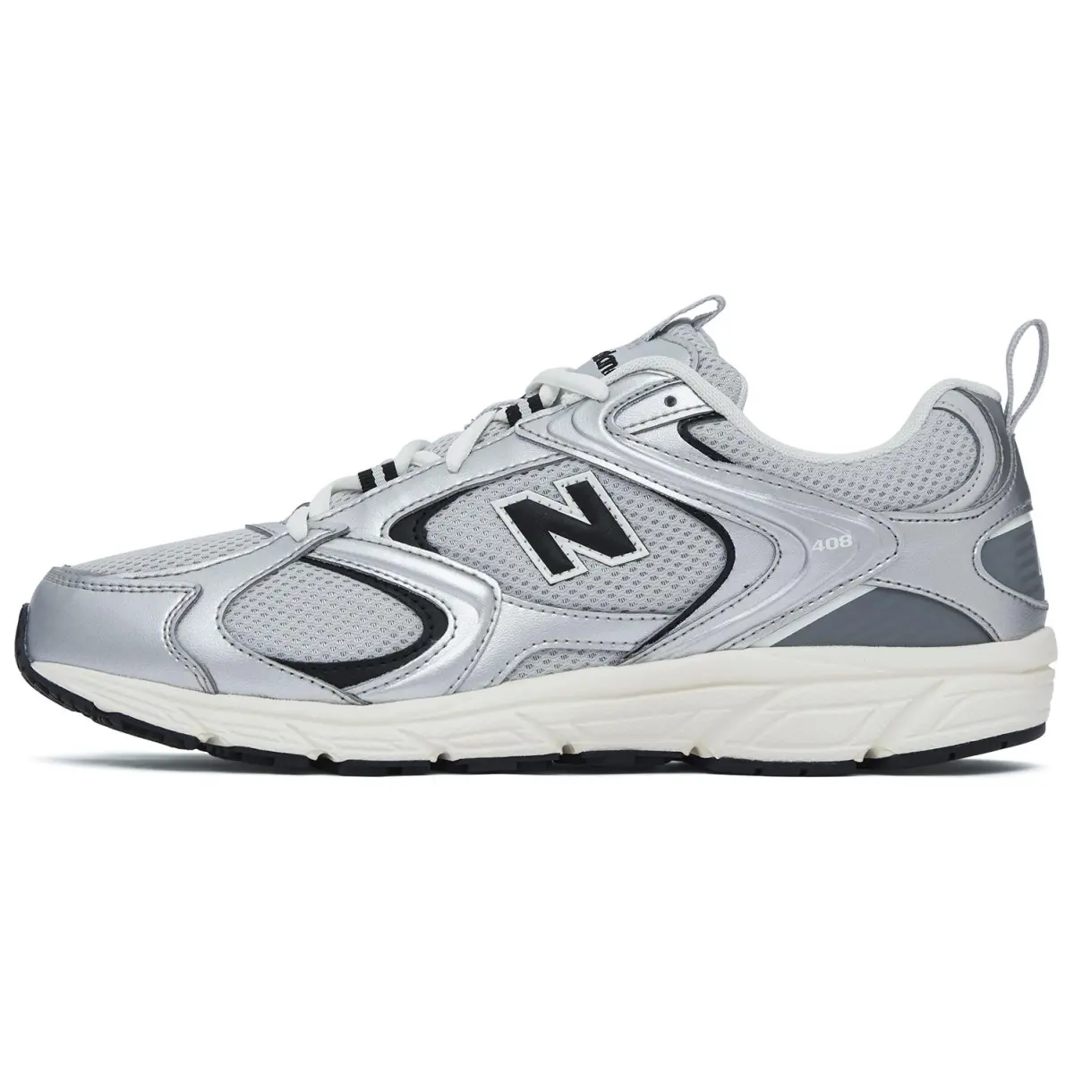 New Balance 408 Breathable Low top Running Shoes Unisex Gray White Silver