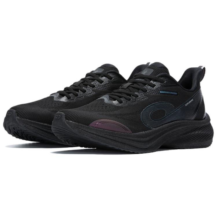 QIAODAN Light Speed 5.0 PLUS Cushioning Breathable Lightweight Low top Training Racing Running Shoes Men’s Black