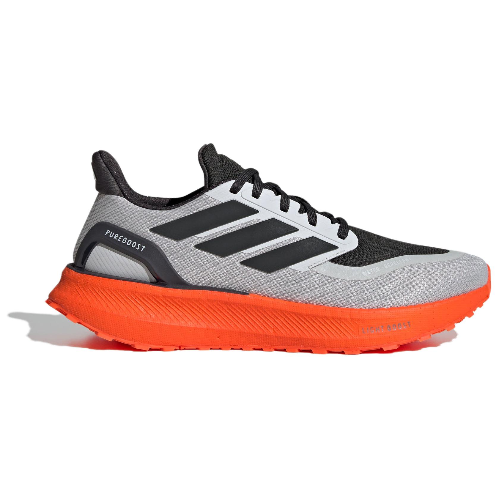 Adidas PUREBOOST 5 Slip Resistant Abrasion Resistant Low top Running Shoes Unisex Gray Orange