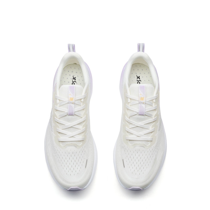 XTEP 6.0 Speed Cushioning Abrasion Resistant Breathable Low Top Casual City Commute Running Shoes Women’s White Purple