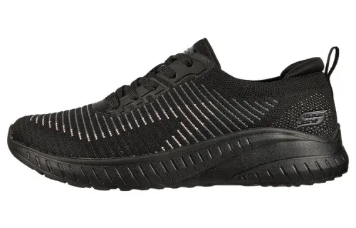 Skechers Bob's Cushioning Fabric Low top Athletic Shoes Women's Black
