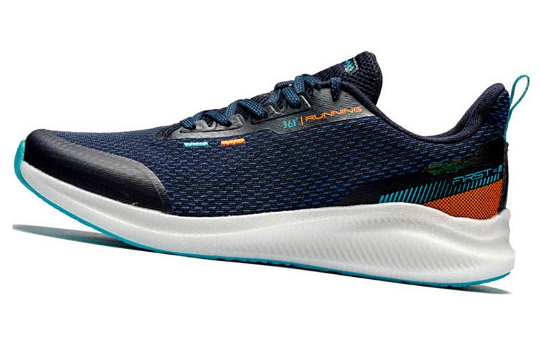 361° QU!KFOAM Cushioning Slip Resistant Abrasion Resistant Breathable Low top Running Shoes Men’s Black Blue
