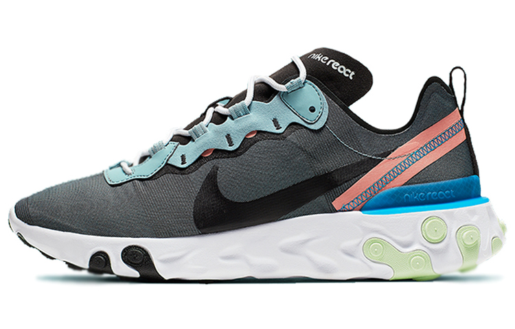 Мужские кроссовки Nike Nike React Element 55 (сине-серые)