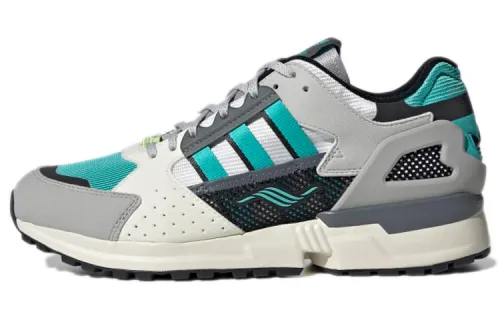 Adidas Originals ZX 10000 Abrasion Resistant Slip Resistant Low top Running Shoes Men's Gray Blue Patchwork