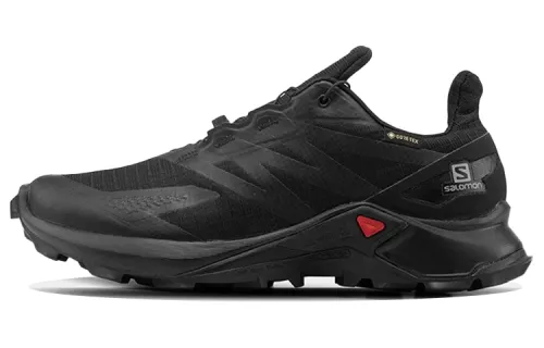 SALOMON Fabric Slip Resistant, Abrasion Resistant, Waterproof, And Breathable Low top Running Shoes Women's Black