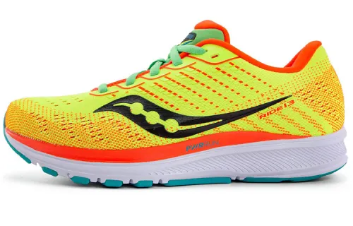 Saucony Ride 13 Running Shoes Women's Low Top Yellow Red