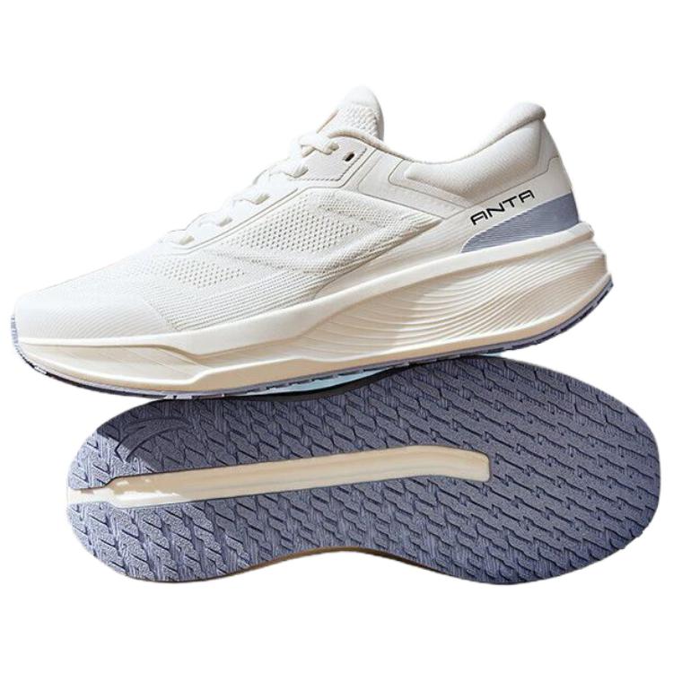 Anta Shen Xing 12 Cushioning Lightweight Low top Walking Shoes Women’s Papyrus White Oxygen Blue