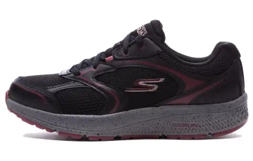 Skechers Go Run Consistent Mesh, Textile, Synthetic Leather, Leather Low top Training Running Shoes Women's Black Red