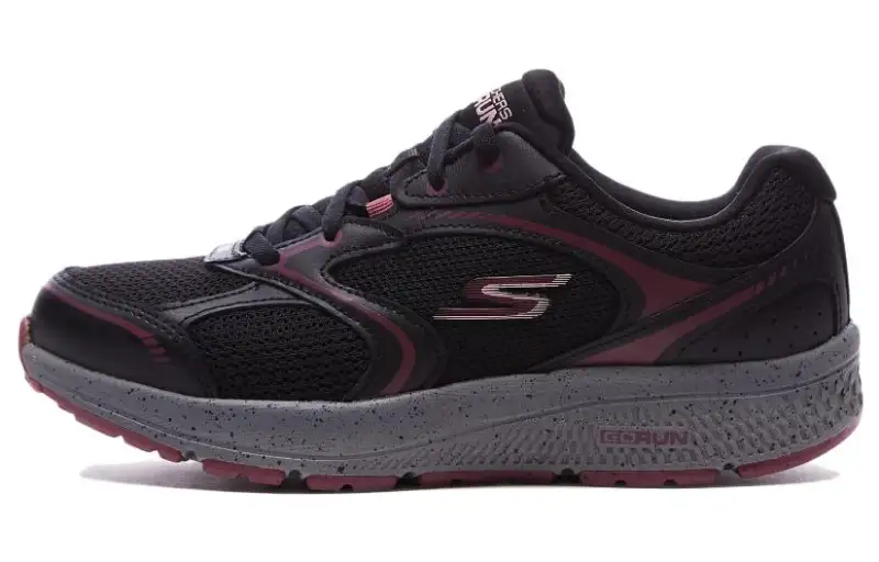 Skechers Go Run Consistent Mesh, Textile, Synthetic Leather, Leather Low top Training Running Shoes Women's Black Red