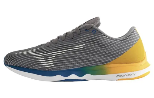 Mizuno Wave Shadow 4 Professional Cushioning Slip Resistant Low top Running Shoes Men's Gray Yellow