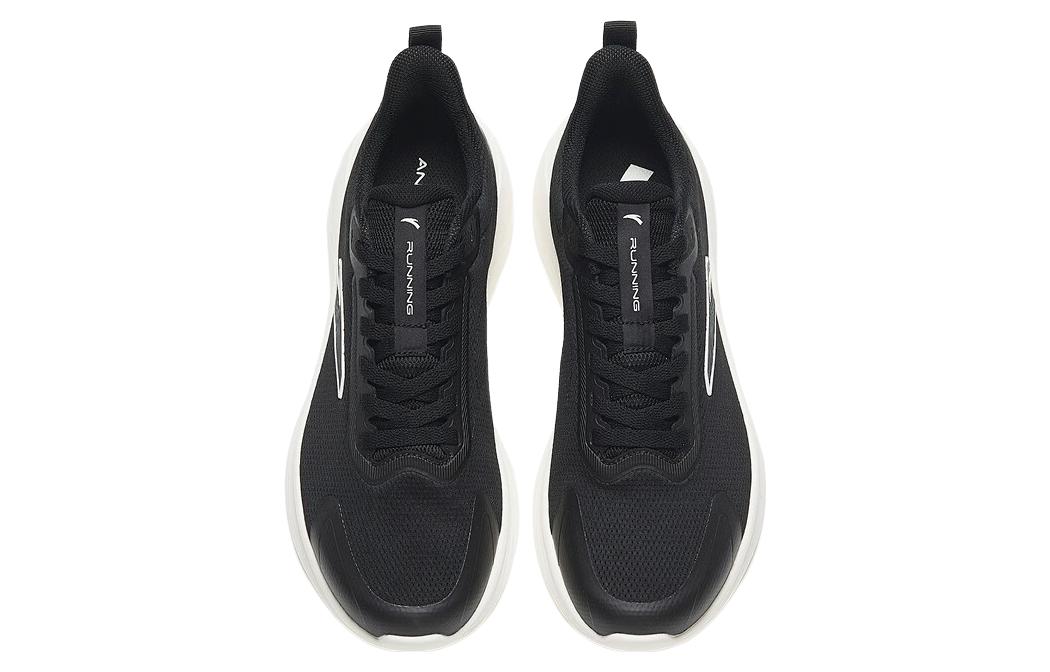 Anta Lightweight Cushioning Slip Resistant Abrasion Resistant Low top Casual Running Shoes Men’s Black White
