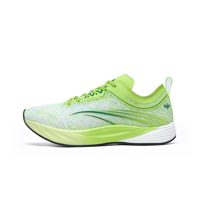 FENHUAKE Cushioning Slip Resistant Abrasion Resistant Low top Full Length Carbon Plate Running Shoes Unisex Green