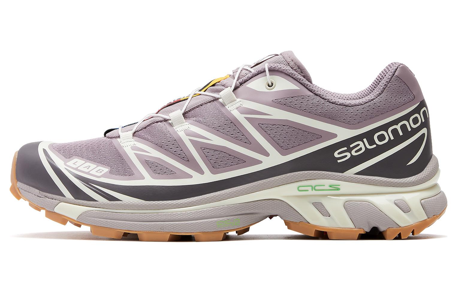 SALOMON Salomon XT-6 Lace-up Flat Heel Round Toe Mesh Low Top Contagrip Casual Off-Road Training City Commuter Running Shoes Men and Women Red Brown