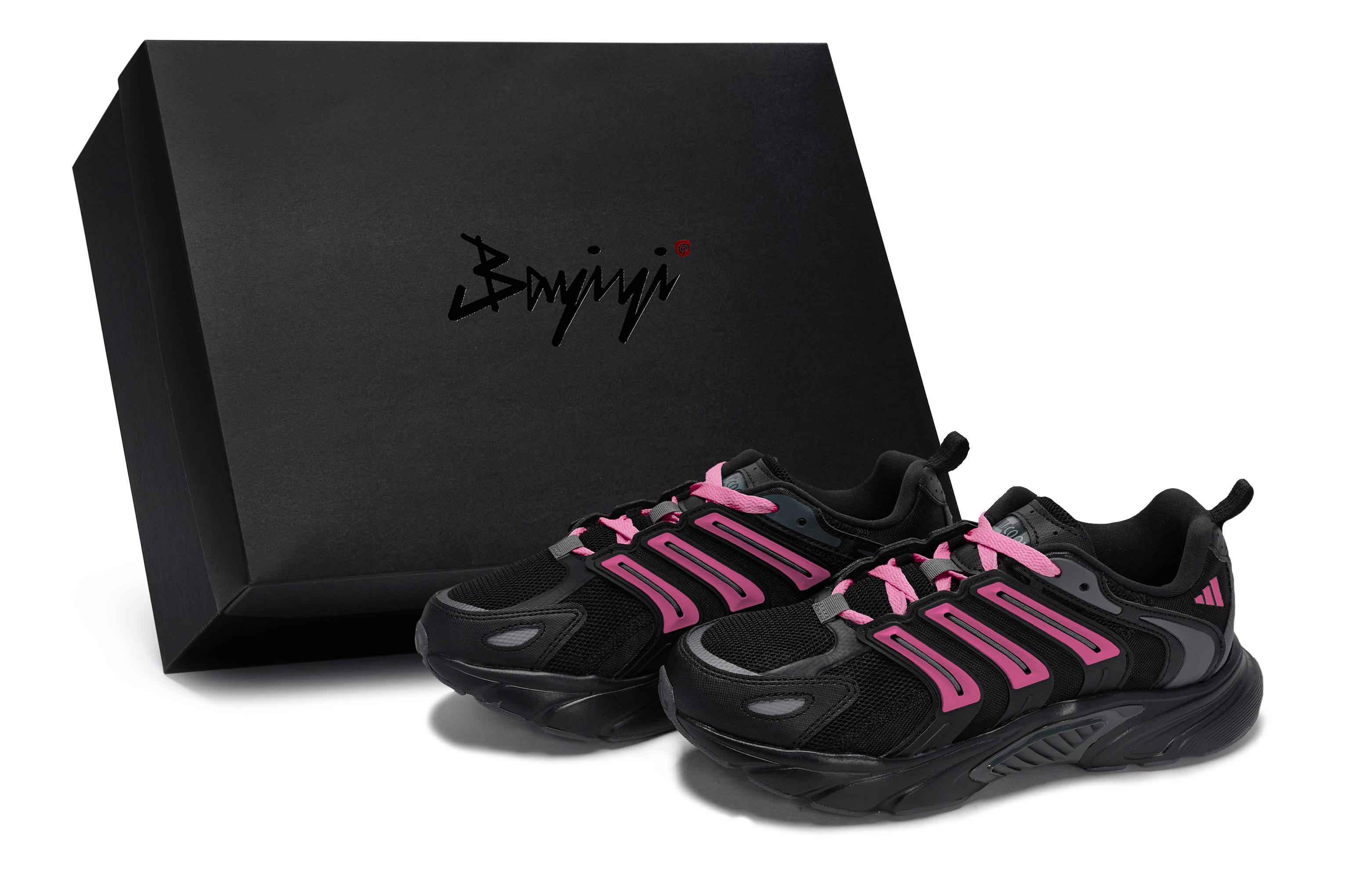 Adidas CLIMACOOL BOUNCE Slip Resistant Abrasion Resistant Low top Running Shoes Unisex Black Rose Red