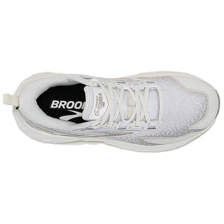 Brooks Cascadia18 Comfortable Slip Resistant Abrasion Resistant Low top Running Shoes Women’s Coconut Milk White