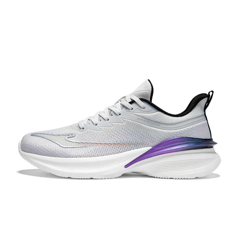 Erke Cushioning Breathable Lightweight Low top Casual Running Shoes Men’s Pencil Gray Mid Purple