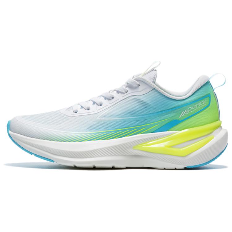 QIAODAN Light Speed 5.0 Cushioning Slip Resistant Breathable Low top City Commuting Running Shoes Men’s White Blue