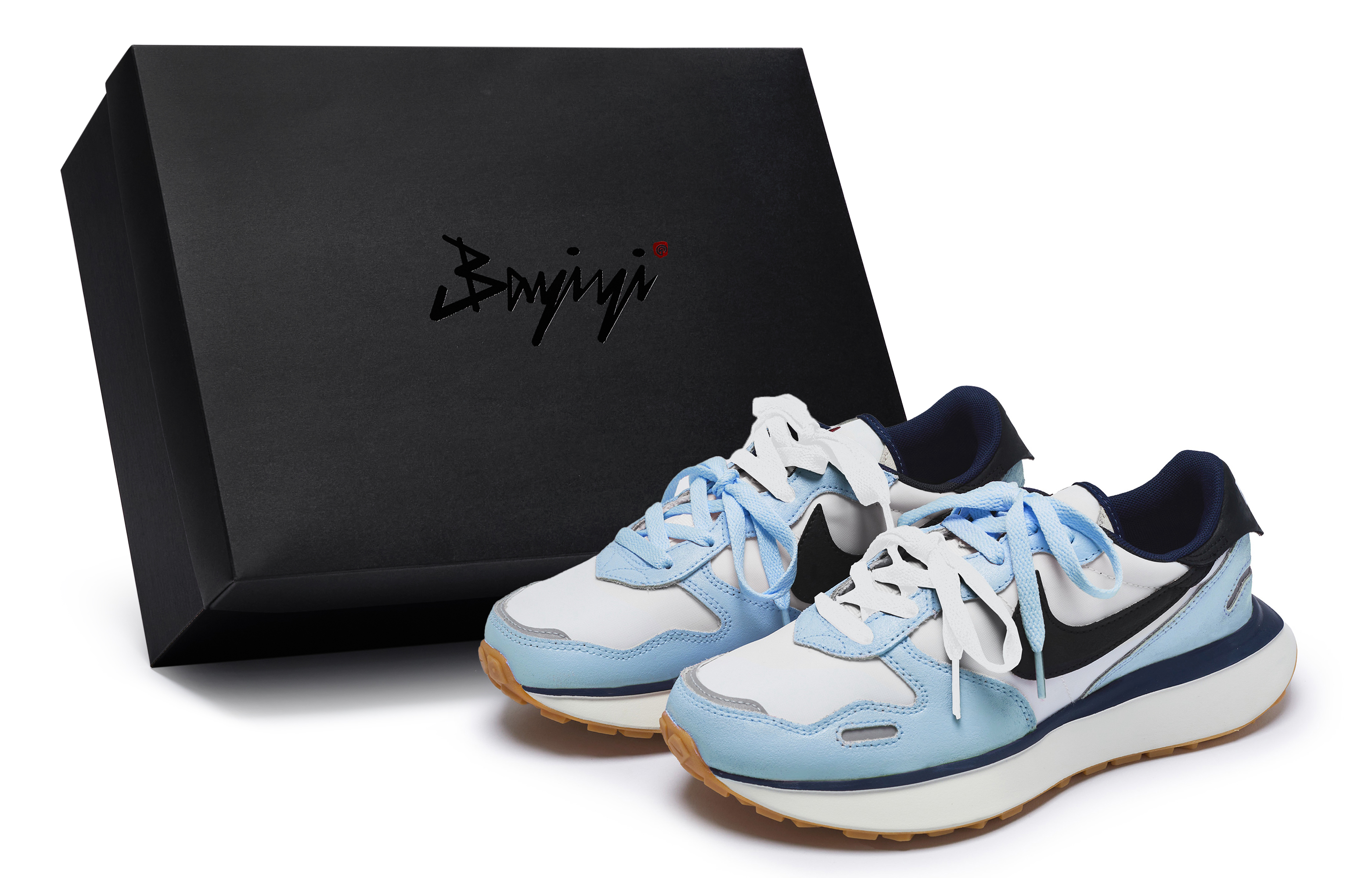 Nike Phoenix Waffle Low top Running Shoes Women’s Blue White Black