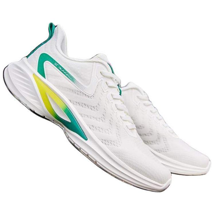 361° Slip Resistant Abrasion Resistant Low top Casual Running Shoes Men’s White Green