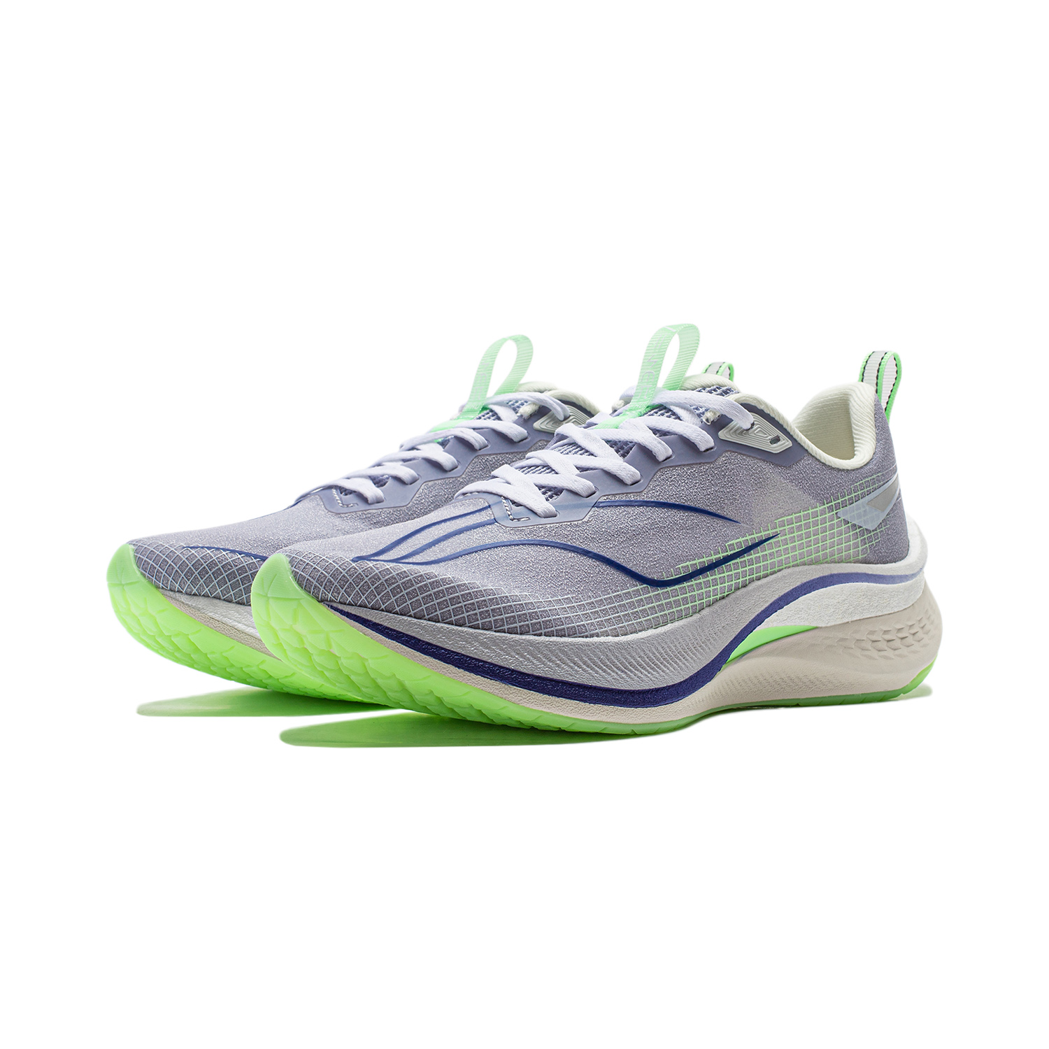 Li Ning Red Hare 7 Pro Cushioning Slip Resistant Low top Running Shoes Women’s Purple Smoke Blue