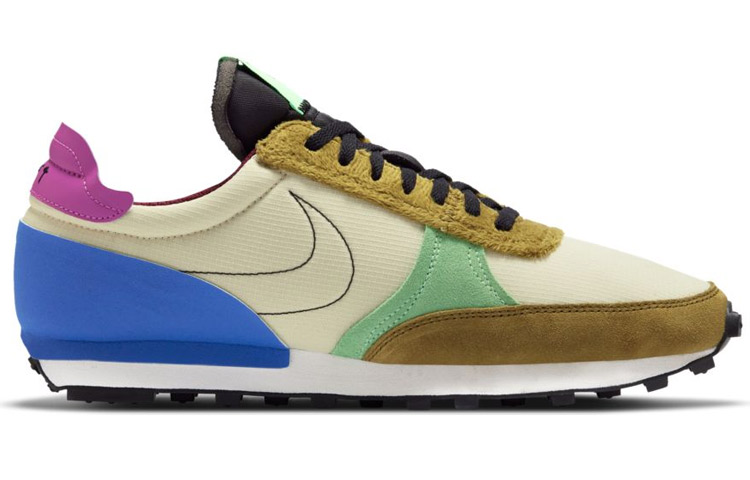 Кроссовки Nike Daybreak Type (хаки с зеленым, красным и синим) — Хаки / зелёный / красный / синий — фото 2