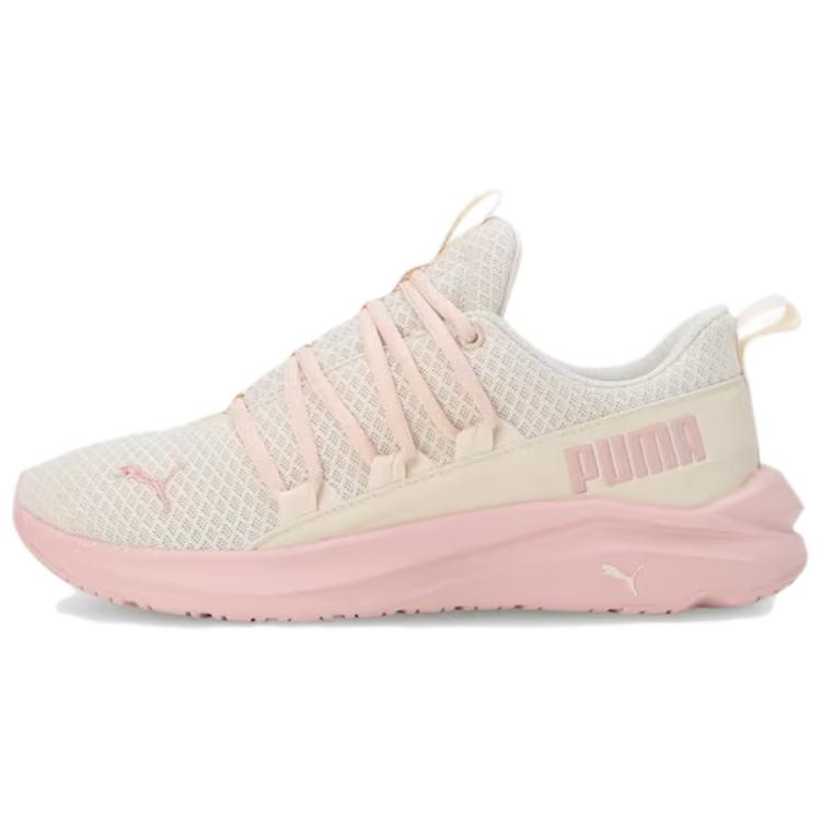 PUMA Softride One4all Comfortable Slip Resistant Abrasion Resistant Low top Running Shoes Women’s White Beige Pink