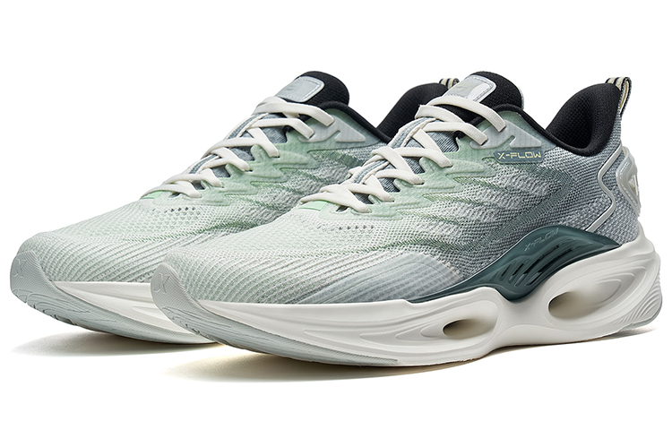 XTEP Cushioning Slip Resistant Abrasion Resistant Low top Running Shoes Men’s Cyan