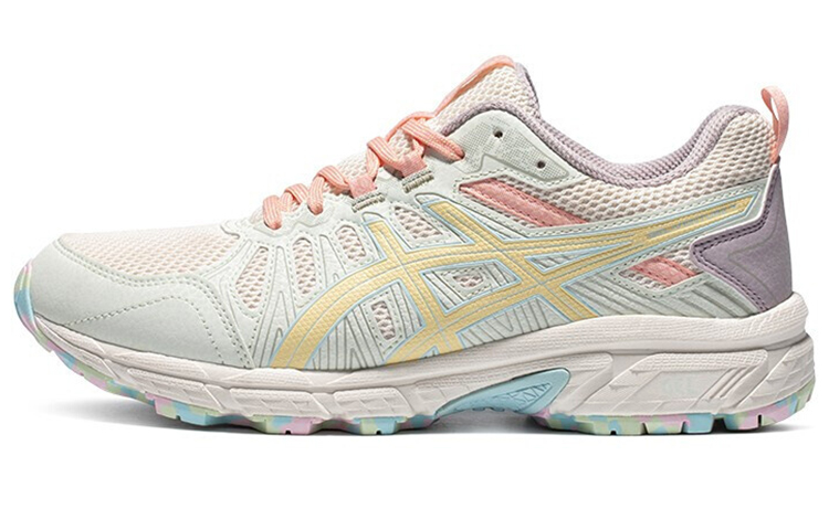 Asics Gel Venture 7 Abrasion Resistant Breathable Low top Marathon Running Shoes Women's Beige Yellow