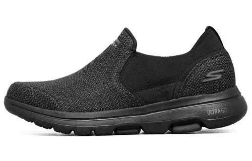 Skechers Go Walk 5 Slip on Mesh, Textile Low top Running Shoes Men's Carbon Gray Black