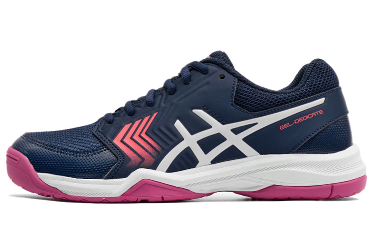 Asics Gel Dedicate 5 Abrasion Resistant Low top Running Shoes Women's Blue Purple