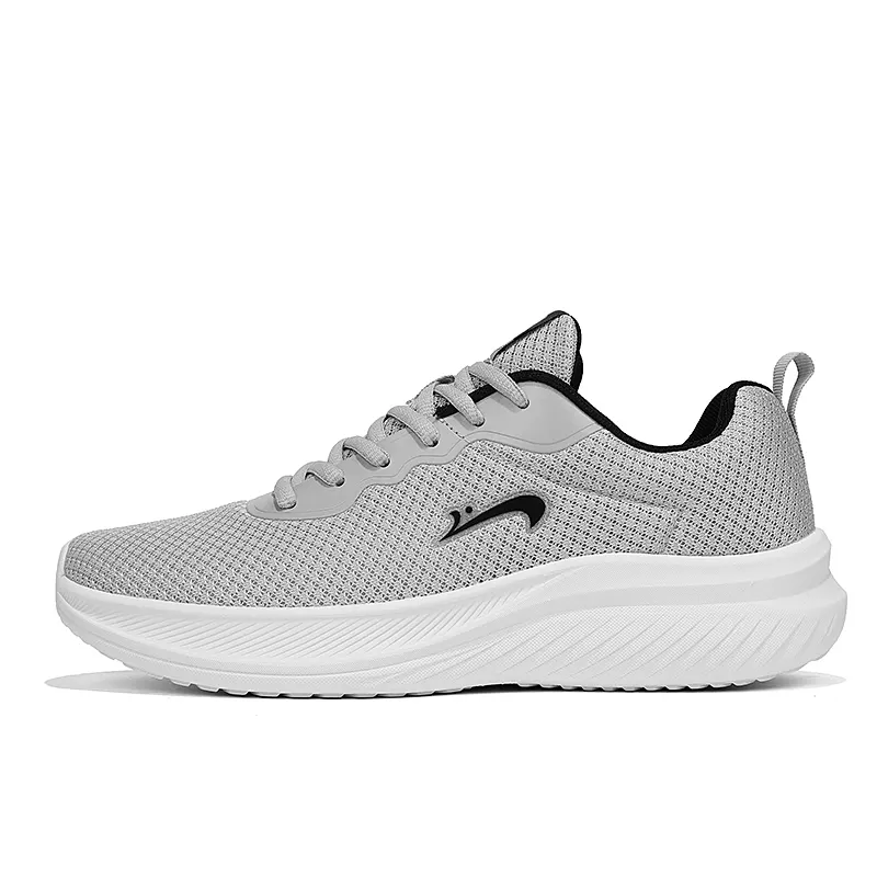 K bird Versatile Cushioning Abrasion Resistant Breathable Low top Running Shoes Men's Light Gray