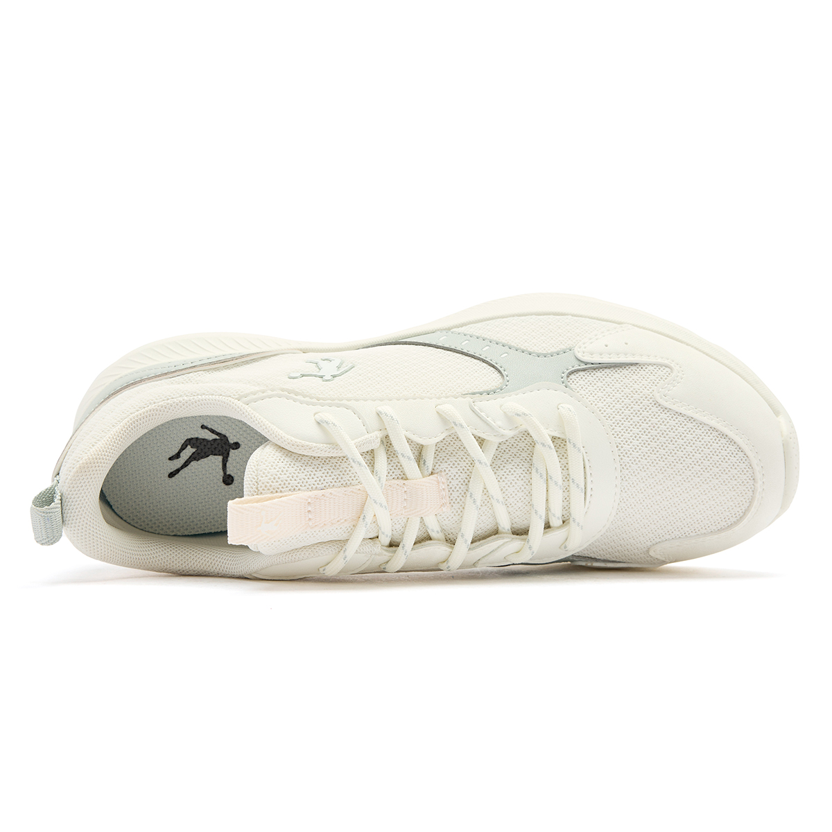 QIAODAN Slip Resistant Abrasion Resistant Low top Casual Running Shoes Women’s Beige Green