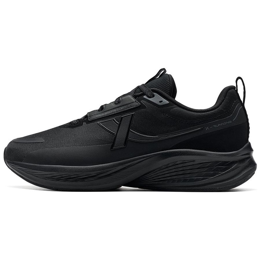 XTEP Cushioning Slip Resistant Low top Casual Running Shoes Men’s Black Gray