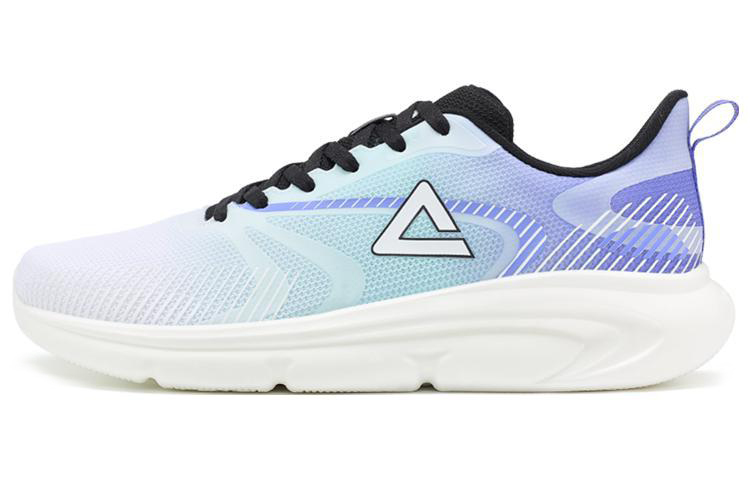 PEAK Cushioning Slip Resistant Abrasion Resistant Low top Running Shoes Men’s White Blue Purple