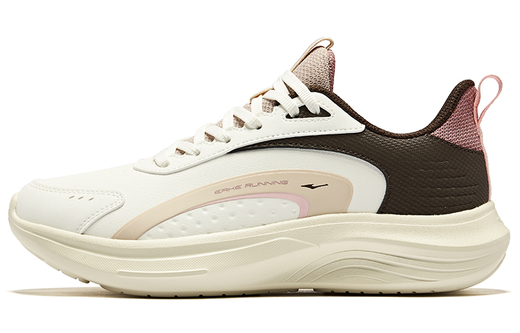 Erke Cushioning, Wear Resistant Low top Running Shoes Women’s Microcrystal White Dark Sandalwood