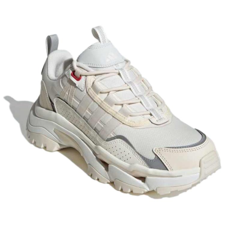 Adidas PU, Textile, Synthetic Leather Cushioning Slip Resistant Low top Running Shoes Unisex Ecru