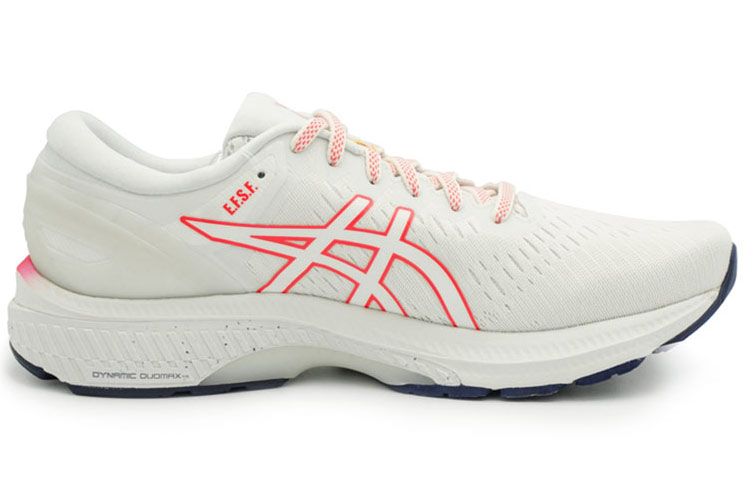 Мужские кроссовки ASICS Gel-Kayano 27 (бело-красные) — 灰白/桃红 — фото 2