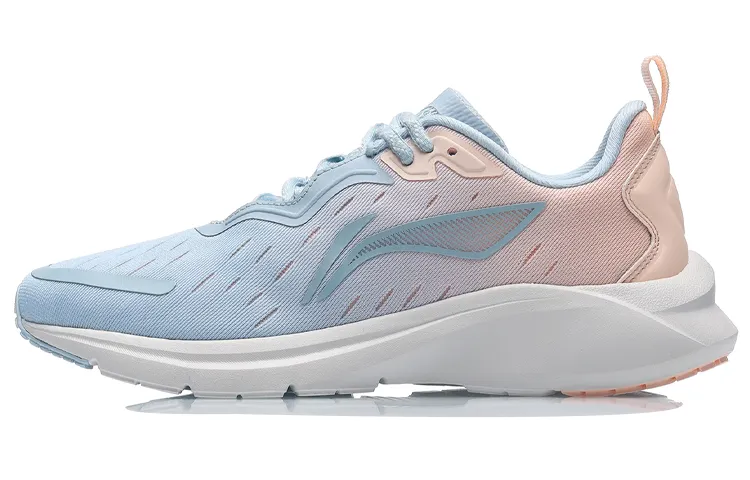 Li Ning Comfortable Fabric Cushioning Slip Resistant Abrasion Resistant Lightweight Low top Running Shoes Women's