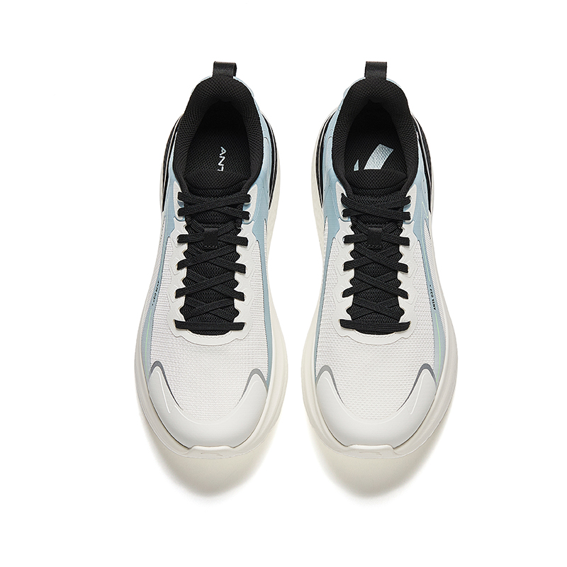 Anta Cushioning Abrasion Resistant Cushioning, Wear Resistant Low top Casual Running Shoes Men’s Ivory White Light Blue