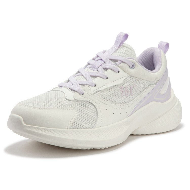 361° Slip Resistant Abrasion Resistant Low top Running Shoes Women’s White Purple