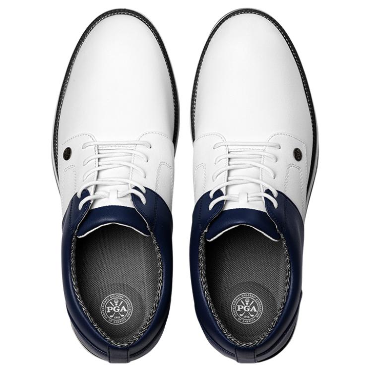 PGA Slip Resistant, Abrasion Resistant, Waterproof Low top Golf Shoes Men’s White Blue