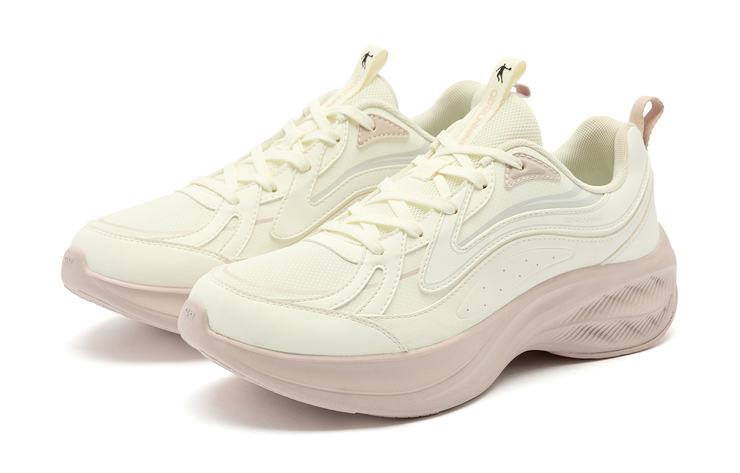 QIAODAN Cloud Rebound 3.0 Cushioning Abrasion Resistant Coverage Low top Running Shoes Women’s Beige Pink