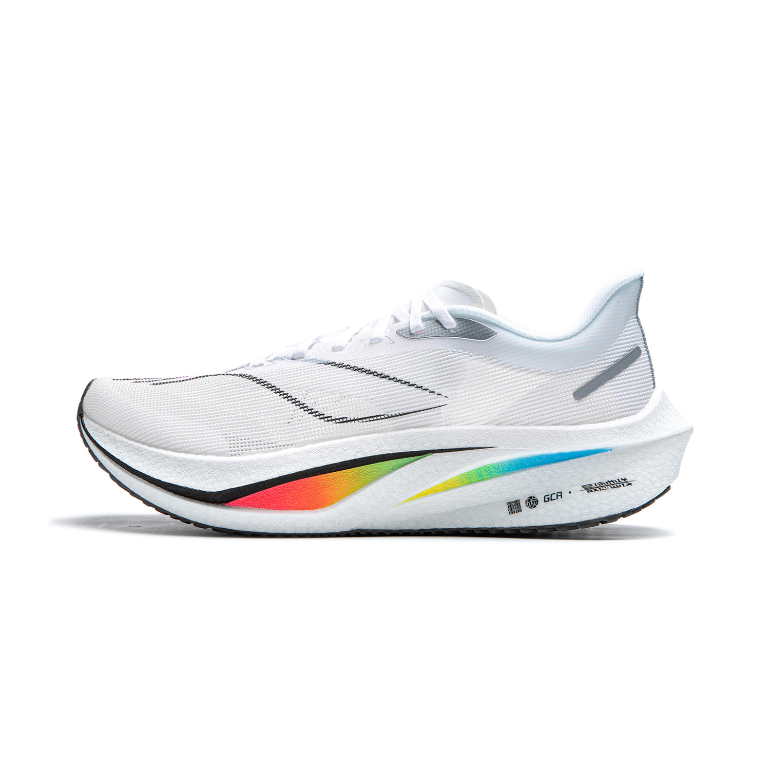 LiNing Li Ning Feidian 4 Challenger Carbon Plate Technology Silk Shock Absorption Anti-slip Wear-Resistant Breathable Support Rebound Low-top Light Elasticity GCR Lightweight Anti-slip Marathon Racing Track and Field Running Shoes Men's Standard White