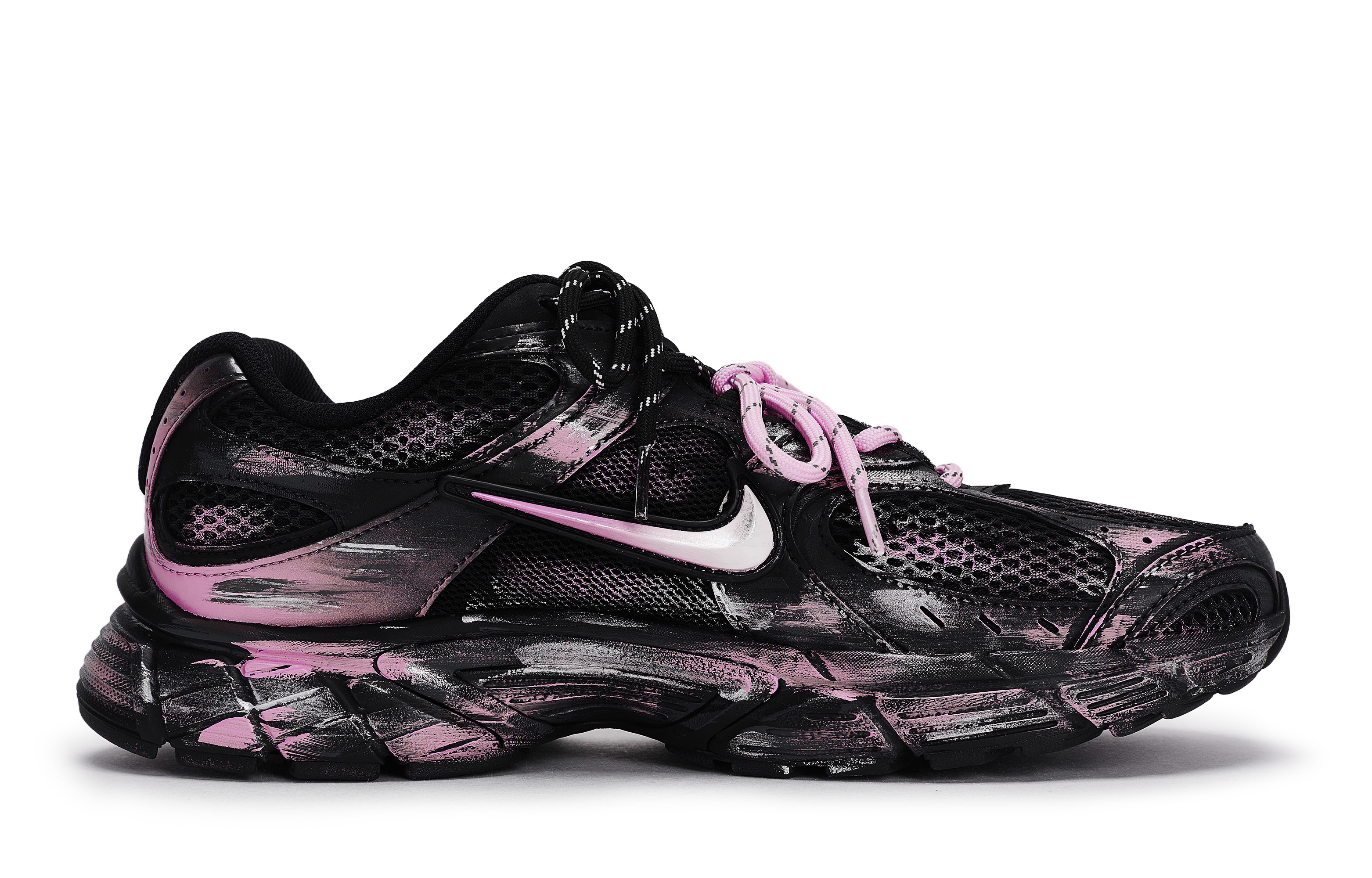 Nike V5 RNR Abrasion Resistant Low top Running Shoes Men’s Black Pink Silver