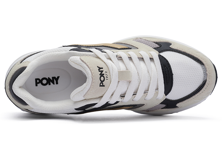 Pony MJ 72 Cushioning Slip Resistant Low top Casual Running Shoes Unisex Beige Gray